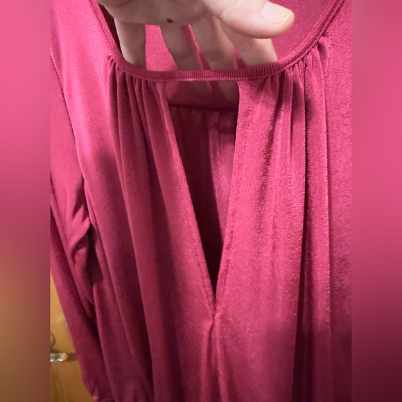 Free People Intimately Kaya Long Sleeve Cutout Bodysuit Size XL Color Fuchsia - Picture 6 of 13